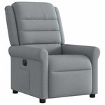 vidaXL Fauteuil inclinable électrique Gris clair Tissu