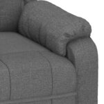 vidaXL Fauteuil inclinable électrique Gris foncé Tissu
