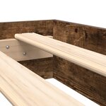 vidaXL Lit Bibliothèque Chêne Fumé 90x190 cm Bois d'ingénierie