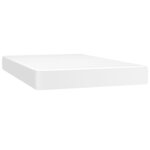 vidaXL Sommier à lattes de lit avec matelas Blanc 120x200cm Similicuir
