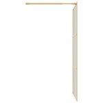 vidaXL Paroi de douche avec verre ESG transparent doré 100x195 cm