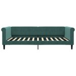 vidaXL Lit de jour avec matelas vert foncé 100x200 cm velours
