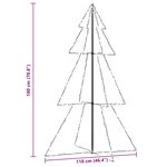vidaXL Arbre de Noël cône 240 LED d'intérieur/d'extérieur 118x180 cm