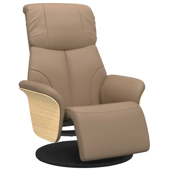 vidaXL Fauteuil inclinable avec repose-pieds cappuccino similicuir