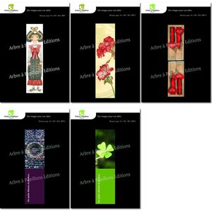 Lot de 5 marque-pages assortis - divers