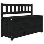 vidaXL Banc Noir 110x41x76 5 cm Bois de pin massif
