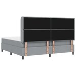 vidaXL Lit box spring avec matelas taupe 80x200 cm en tissu Ensemble de 7