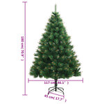 vidaXL Sapin de Noël artificiel à charnières avec support 180 cm