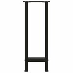 vidaXL Pieds de table console Noir 2 pièces 28 x (72-73) cm Acier