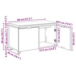 vidaXL Banc d'entrée avec coussin Chêne artisanal 80 x 46 x 46 cm