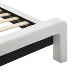 vidaXL Cadre de lit avec LED Blanc et noir Similicuir 180x200 cm