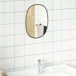 vidaXL Miroir mural Noir 30x25 cm
