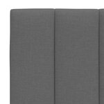 vidaXL Lit avec matelas gris foncé 200x200 cm tissu