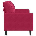 vidaXL Canapé à 2 places Rouge bordeaux 140 cm Velours