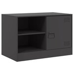 vidaXL Meubles TV 2 Pièces noir 67x39x44 cm acier