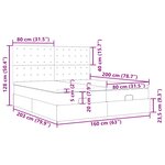 VidaXL Cadre de lit ottoman avec matelas noir 160x200 cm velours