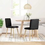 vidaXL Chaises à manger lot de 2 noir tissu