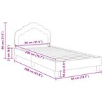 vidaXL Cadre de lit pour enfants avec tête de lit Gris foncé