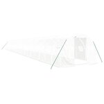 vidaXL Serre avec cadre en acier blanc 66 m² 22x3x2 m