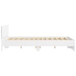 vidaXL Cadre de lit avec LED sans matelas blanc 160x200 cm