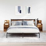 vidaXL Tables de chevet avec 2 tiroirs 2 Pièces vieux bois 38x34x80 cm