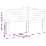 vidaXL Tête de lit Chêne noir 180 cm Bois d'ingénierie