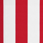 vidaXL Tissu de remplacement pour auvent rayures rouges et blanches
