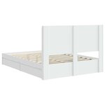 vidaXL Cadre de lit avec rangement et tête de lit Blanc 160 x 200 cm