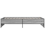 vidaXL Cadre de lit sonoma gris 100x200 cm bois d'ingénierie et métal