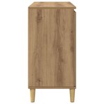 vidaXL Buffet chêne artisanal 102x35x70 cm bois d'ingénierie