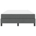 vidaXL Lit à ressorts avec matelas Gris foncé 120 x 190 cm tissu
