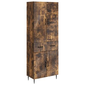 vidaXL Ensemble de Meubles 2 Pièces Chêne fumé 66 x 34 5 x 89 5 cm