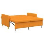 vidaXL Canapé-lit escamotable Jaune foncé Tissu