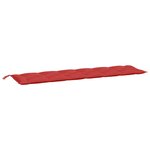 vidaXL Coussin de banc de jardin rouge 200x50x7 cm tissu oxford