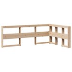 vidaXL Lit bibliothèque sans matelas 135x190 cm bois de pin massif