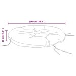 vidaXL Coussin rond motif à carreaux noir Ø 100 x11 cm tissu oxford