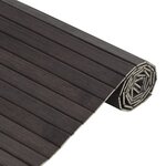 vidaXL Tapis rectangulaire marron foncé 60x400 cm bambou