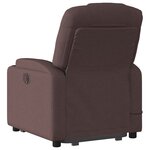 vidaXL Fauteuil inclinable de massage électrique Marron foncé Tissu