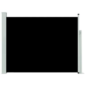vidaXL Auvent latéral rétractable de patio 140x500 cm Noir