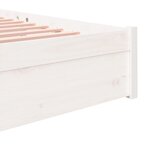 vidaXL Cadre de lit Blanc Bois massif 160x200 cm