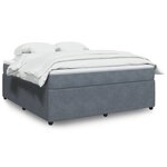 vidaXL Sommier à lattes de lit et matelas Gris foncé 180x200cm Velours