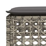 vidaXL Salon de jardin 8 Pièces avec coussins gris résine tressée