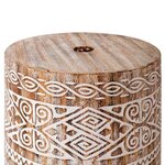vidaXL Parasol balinais 2 Pièces Crème 210-220 cm Coton et bois massif