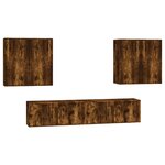 vidaXL Ensemble de meubles TV 6 Pièces Chêne fumé Bois d'ingénierie