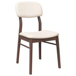 vidaXL Chaises à manger coussins 2 Pièces marron bois massif caoutchouc