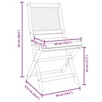vidaXL Chaises de jardin pliantes avec coussin blanc  6 pièces en bois d'acacia solide.