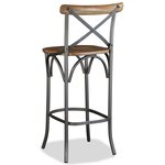 vidaXL Tabouret de bar Bois de manguier massif