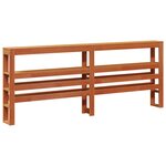 vidaXL Cadre de lit Cire marron 200 x 200 cm Bois de Pin Massif