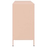 vidaXL Buffet rose 135x39x73 5 cm acier laminé à froid