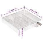 vidaXL Générateur de fumée froide 5 chambres 21 cm acier inoxydable